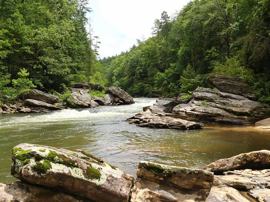 Bull Sluice Rapid Hike on the Chattooga River
